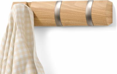 Umbra-Flip-3-Garderobenhaken-–-Moderne-Schlichte-und-Platzsparende-Garderobenleiste-mit-3-Beweglichen-Haken-fuer-Jacken-Maentel-Schals-Handtaschen-und-Mehr-Natur-Braun-318853-390