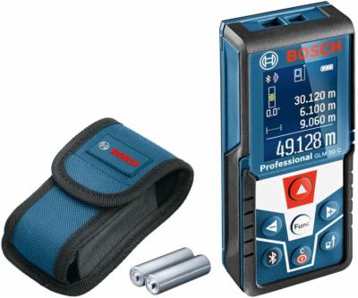 Bosch-Professional-Laser-Entfernungsmesser-GLM-50-C-Bluetooth-Datentransfer-Flaechen-Volumenberechnung-max-Messbereich-50-m-2x-1-5-V-Batterien-Schutztasche