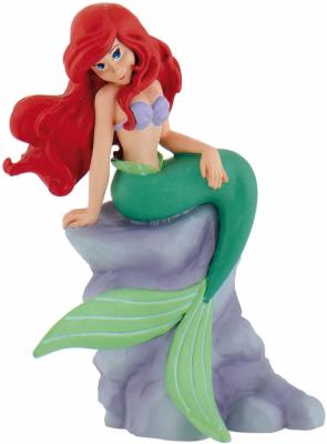 Bullyland-12310-Spielfigur-Walt-Disney-Arielle-die-Meerjungfrau-auf-Felsen-ca-8-5-cm-ideal-als-Torten-Figur-detailgetreu-PVC-frei-tolles-Geschenk-fuer-Kinder-zum-fantasievollen-Spielen