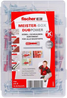 fischer-MEISTER-BOX-DUOPOWER-Schraube-Werkzeugkiste-mit-160-Duebeln-und-Schrauben-Universalduebel-praktisches-Set-Duebelkiste-fuer-Heimwerker-und-Profis
