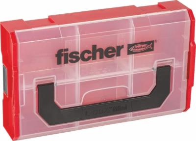 fischer-FIXtainer-Sortierbox-fuer-Kleinteile-universelle-Aufbewahrungs-Box-fuer-Duebel-Schrauben-und-Muttern-stapelbare-Werkzeugkiste-mit-Tragegriff-und-Klicksystem-Duebelbox-Rot