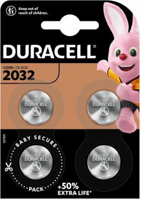 Duracell-Specialty-2032-Lithium-Knopfzelle-3-V-4er-Packung-mit-Kindersichere-Technologie-fuer-die-Verwendung-in-Schluesselanhaengern-Waagen-Wearables-und-medizinischen-Geraeten-CR2032-DL2032