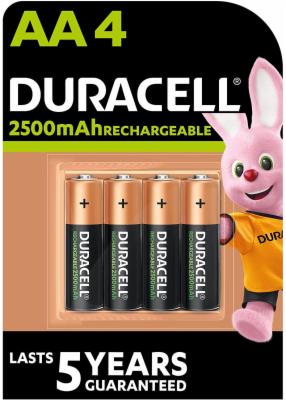 Duracell-Rechargeable-AA-2500-mAh-Mignon-Akku-Batterien-HR6-4er-Pack