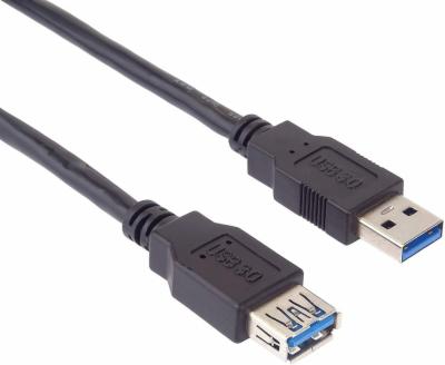 PremiumCord-USB-3-0-Verlangerungskabel-1m-Datenkabel-SuperSpeed-bis-zu-5Gbit-S-Ladekabel-USB-3-0-Typ-A-Buchse-auf-Stecker-9Pin-3x-geschirmt-Farbe-Schwarz-Lange-1m
