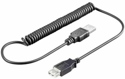 PremiumCord-Spirale-USB-2-0-Verlaengerungskabel-1m-Datenkabel-Highspeed-bis-zu-480Mbit-S-Ladekabel-USB-2-0-Typ-A-Buchse-auf-Stecker-2x-geschirmt-Farbe-schwarz-Laenge-1m
