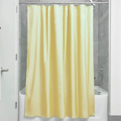 iDesign-Duschvorhang-aus-Stoff-|-wasserdichter-Duschvorhang-mit-verstaerktem-Saum-|-waschbarer-Textil-Duschvorhang-in-der-Groesse-183-0-cm-x-183-0-cm-|-Polyester-gelb