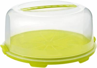 Rotho-Fresh-hohe-Tortenglocke-mit-Haube-und-Tragegriff-Kunststoff-PP-BPA-frei-gruen-transparent-35-5-x-34-5-x-16-5-cm