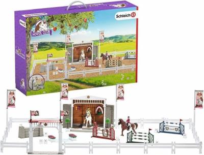 Schleich-42338-Horse-Club-Spielset-Grosses-Reitturnier-mit-Pferden-Spielzeug-ab-5-Jahren