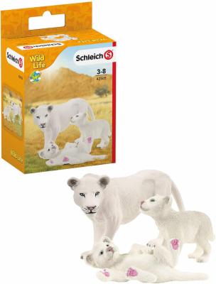 SCHLEICH-42505-Loewenmutter-mit-Babys-Wild-Life