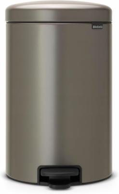 Brabantia-114045-Treteimer-NewIcon-mit-Inneneimer-aus-Kunststoff-Stahl-Platinum-Grau-20-Liter-10-Jahre-Garantie-Hoehe-46-7-cm-Geruchfest